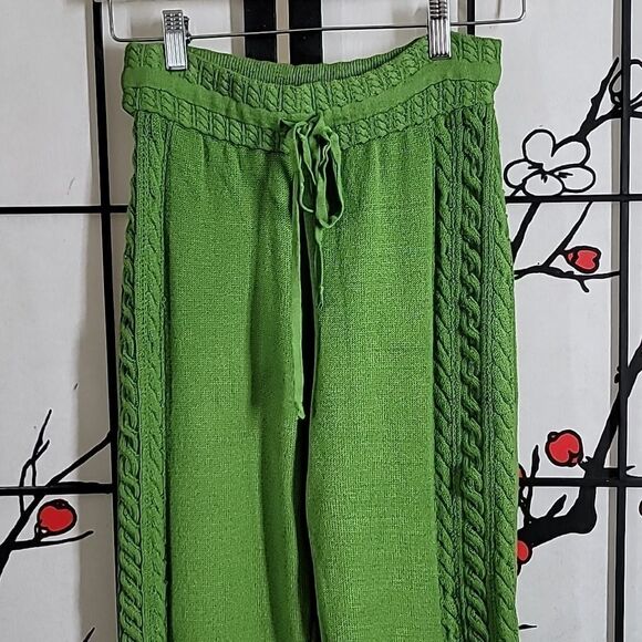 Paola Bernardi Green Knit Sweat/ Lounge Pants - Picture 3 of 10